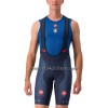 Completo Maglia + Pantaloncino con bretelle 2023 Nazionale Italiana Manica Corta Blu